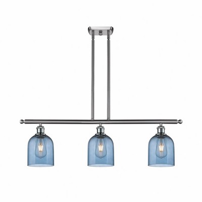 Bella - 3 Light Stem Hung Island In Industrial Style-10 Inches Tall and 36 Inches Wide