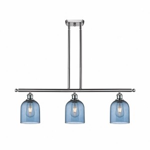 Bella - 3 Light Stem Hung Island In Industrial Style-10 Inches Tall and 36 Inches Wide - 1 of 1