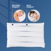 Itopfox Ultra Flat Pillows for Sleeping Thin, 7D High Support Slim Bed Pillows for Stomach Sleeper, Standard Size - 3 of 4
