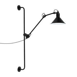 YIYIBYUS 1-Light Black Modern Swing Arm Wall Lamp with Metal Shade - 1 of 4