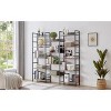 Triple Column 5 Tier Bookshelf, Freestanding Tall Display Shelves, Modern Bookshelves for Bedroom, Living Room and Home Office - 4 of 4