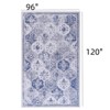 FONTOI Washable Area Rugs, Foldable Low-Pile Rugs, Indoor Non-Slip Rugs, Boho Rugs for Living Room Bedroom Kitchen, Blue, 120"*0.14"*96" - 3 of 4