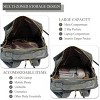 INFURNIC Backpacks Women Retro PU Leather Backpack Multi Function Large Capacity Stylish Travel Work Bag, Grey, 13.26"*16.77"*2.34" - 3 of 4