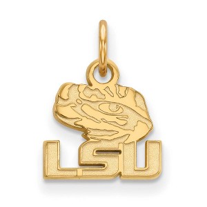 Black Bow Jewelry 14k Yellow Gold Louisiana State Fighting Tigers NCAA Extra Small Pendant - 1 of 3