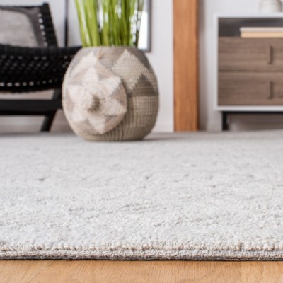 Gray Geometric Handmade Wool 6' x 9' Tufted Area Rug
