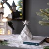 SEVOBAL Party Decorations and Accessories Set of 3 Resin Christmas Trees with Silver Foil for Holiday Table, White Silver, 12.6"*4.6"*15.9" - 2 of 4