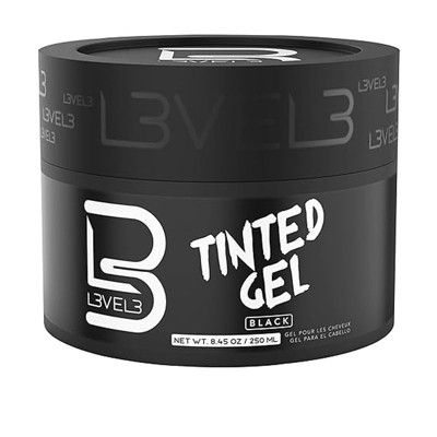 Level 3 Tinted Hair Gel, Black, 8.45 oz