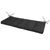 NewHome "Non-Slip Bench Seat Cushion for Indoor/Outdoor Furniture, 51.18x19.68in with Ties for Patio & Garden" Black 8cm thick - 2 of 4