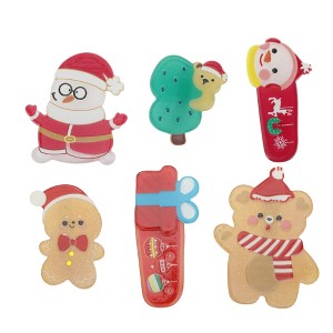 Unique Bargains Christmas Hair Clips 6 Pcs - 1 of 4