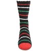 Memoi Men's Striped Reindeer Embroidery Cozy Crew Socks - 2 of 3