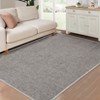 Washable Modern Solid Textured Rug Non Slip Low Pile Rug Soft Contemporary Throw Floor Cover Foldable Indoor Carpet for Living Room Bedroom Nursery - 4 of 4