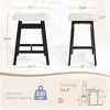 Arceso Counter Height Bar Stools Set, Barstools with Thick Faux Leather Saddle Seat & Heavy Duty Metal Legs,24Inch Kitchen Counter Stools - 2 of 4
