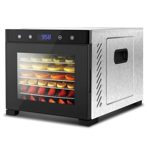 Chefman Black Food Dehydrator Machine, Touch Screen Electric Multi-Tier  Preserver Meat Beef Jerky, Fruit Vegetable Dryer 6 Trays RJ43-SQ-6T - The  Home Depot