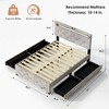 TiramisuBest Twin Platform Bed Frame with Fabric Upholstered Headboard, Wooden Slats Support, No Box Spring Needed - 4 of 4