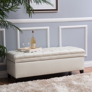 NicBex 50 Inch Storage Ottoman Bench with Legs for Bedroom,Entryway and Living Room - 1 of 4