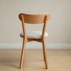 NicBex Solid Wood Upholstered Dining Chair, Rustic Wooden Kitchen Chairs with Wide Curved Backrest, Chair for Dining Room Kitchen - 2 of 4