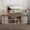 70” Farmhouse TV Stand, Entertainment Center and Media with Sliding Barn Doors & Storage Cabinets - 2 of 4