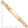 Black Bow Jewelry Men's 14k Yellow Gold Solid Curb I.D. Bracelet, 8 Inch - 3 of 4
