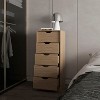 Airsurfer Storage Cabinet 5-Drawer Dresser for Nurseries and Bedrooms – Modern Space-Saving Storage, Natural Oak - 2 of 4