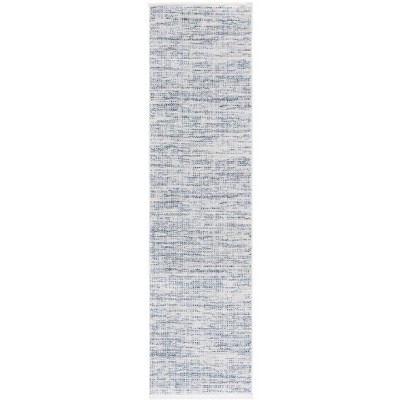 Mila MIL226 Power Loomed Indoor Runner Rug - Blue/Ivory - 2'2"x8'- Safavieh