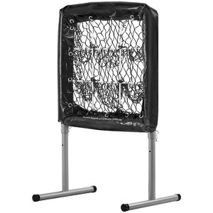 VEVOR 9 Hole Baseball Net, 28"x27" Softball Baseball Training Equipment, Heavy Duty Height Adjustable Trainer Aid with Strike Zone & 4 Ground Stakes - 1 of 4