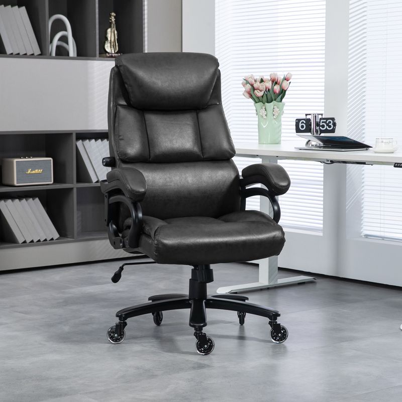 Vinsetto 400lbs Executive Office Chair for Big and Tall, PU Leather Comfy Computer Chair with Adjustable Height, 2 of 7