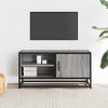 CLIHOME Heavy Duty Vintage TV Stands And Consoles, Metal Entertainment Center With Storage Cabinet - 2 of 4