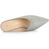 Allegra K Women's Glitter Pointed Toe Slip on Chunky Heels Slide Mules - 4 of 4