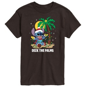 Men's - Lilo and Stitch - Deck the Palms Christmas Short Sleeve Graphic T-Shirt - 1 of 4