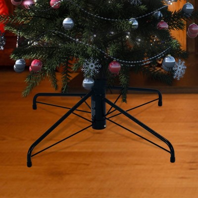 Green Metal Folding Stand for Artificial Christmas Trees up to 7 Feet