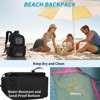 Mesh Backpack, Heavy Duty See Through Backpack Ultra-Lightweight Net Bookbag Breathable Transparent Bookbag for School Beach Sports Gym Travel, Black - 4 of 4