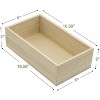 Sorbus Natural Wood Bin (4-Pack) - 3 of 4