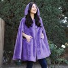 Catalonia Women's Fuzzy Fleece Cardigan, Open Front No Sleeve Shrug, Cozy Hoodie Blanket Shawls Wearable, Valentine’s Day Gift Woman - 2 of 4