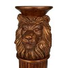 Traditional Polystone Lion Pedestal Table Bronze - Olivia & May - 4 of 4