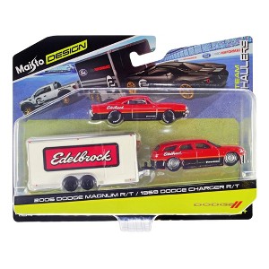 Maisto Design '05 Dodge Magnum RT & '69 Dodge Charger W/Trailer Team Haulers - 1 of 2