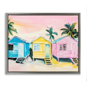 Stupell Industries Pastel Tropical Beach Cabins, 25" x 31" - 1 of 4