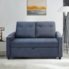 VYNXARIA Two Seater Pull Out Sofa Bed, Adjustable Backrest With Three USB Ports, Two Side Pockets, 3 in 1 Convertible Sleeper Sofa - 2 of 4