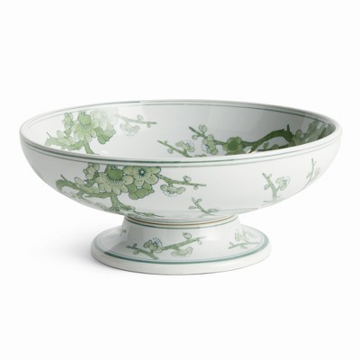 Plum & Post Imperial Empress Decorative Footed Bowl - Green & White