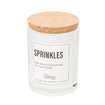 Totalee Gift Sprinkles Soy Candle Wax White 7.76 oz Burn Time: 40
