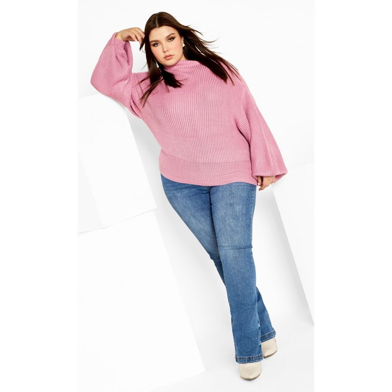 Women's Plus Size Angel Sleeve Sweater - musk | CITY CHIC, 2 of 7