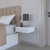 TIRAMISUBEST White Floating Nightstand, Contemporary Wall-Mounted Bedside Solution - 3 of 4