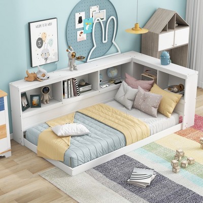 Wooden Twin Size Daybed with Storage Cabinets and USB Ports - ModernLuxe