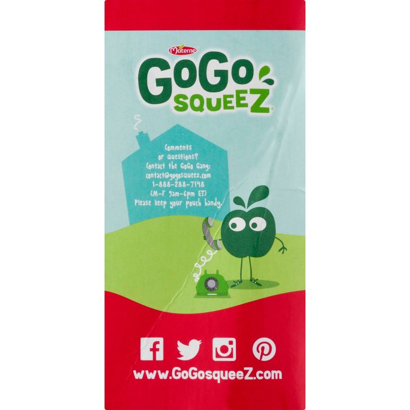 GoGo squeeZ Applesauce, Apple Strawberry - 3.2oz/12ct, 6 of 7