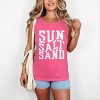 Sun Salt Sand Wavy - Womens Garment Dyed Tank - 3 of 3