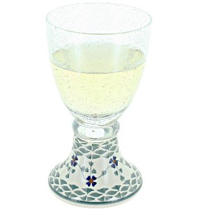 Blue Rose Polish Pottery P003 Manufaktura Wine Glass - 1 of 1