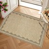 Scalloped Pattern Rugs for Living Room Bedroom Soft Non Slip Low Pile Throw Carpet Washable Foldable Area Rug - 3 of 4