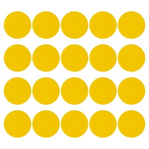 Unique Bargains Self-Adhesive Waterproof PVC Classroom Round Floor Sticker 20 Pcs - 1 of 4