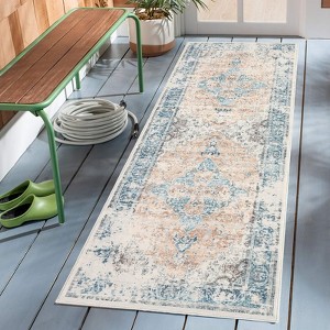 Vintage Printed Non Slip Area Rug Distressed Washable Soft Low Pile Indoor Non Shedding Accent Carpet for Living Room Bedroom - 1 of 4