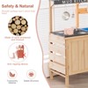 Infans Kids Kitchen Playset Wooden Outdoor Mud Kitchen Pretend Play Toy W/ Kitchenware - 2 of 4