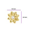 Jewelry Avalanche 20G 14K Yellow Gold Sunflower Nose Screw Nose Ring Stud - 4 of 4